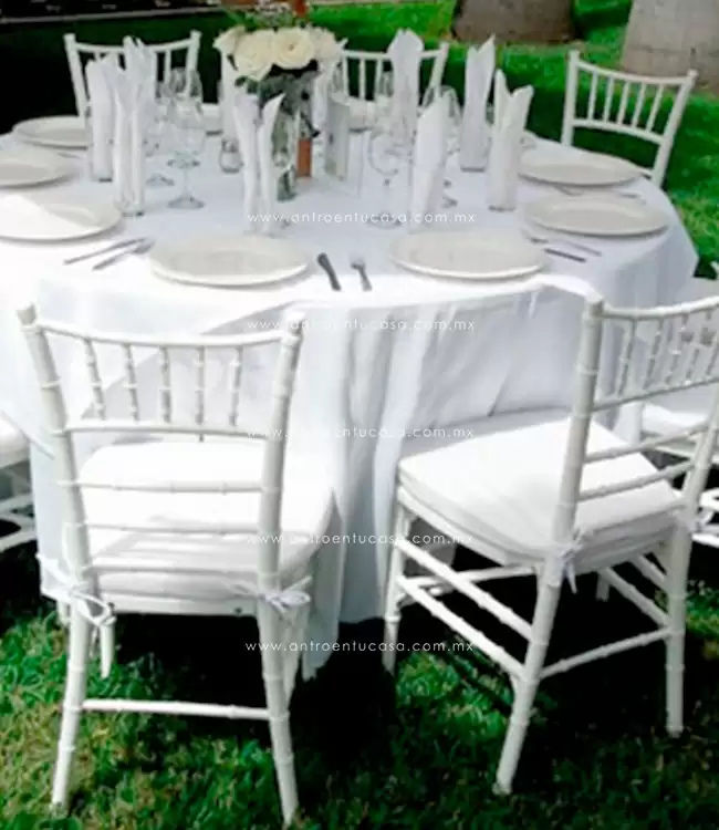 sillas y mesas tiffany para eventos